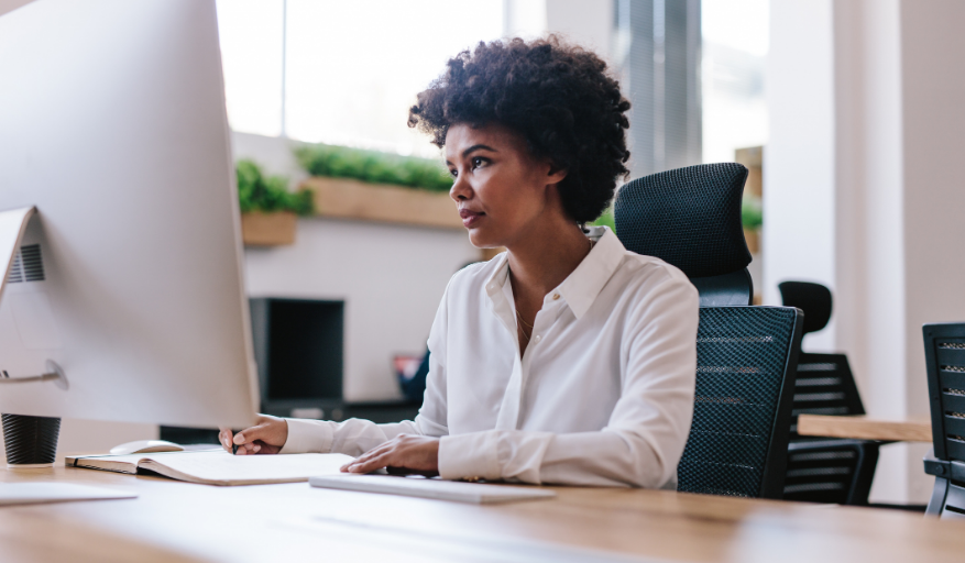 Woman at desk