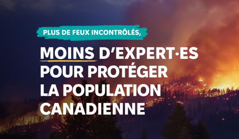 Déclaration pour les médias : Le Canada ne peut pas renforcer sa résilience face aux feux de forêt tout en réduisant les effectifs d’expert·es qui y travaillent